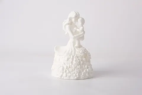 Mother and Child Figurine with Floral Base for Mother's Day — 3D printed bust sculpture