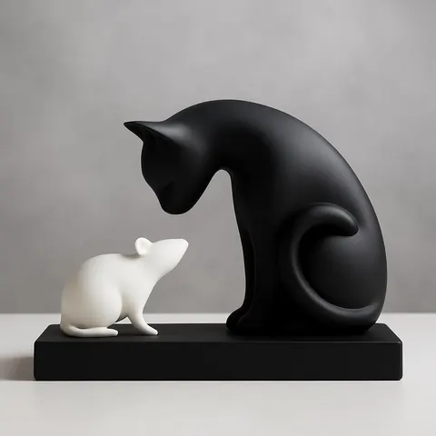 Mouse And Cat — 3D printed decor piece