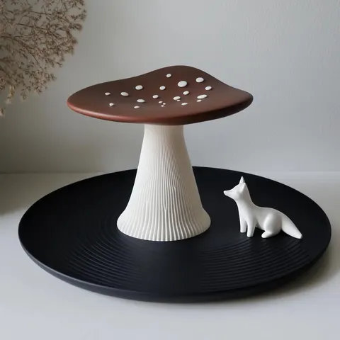 Mushroom And Fox — 3D printed botanical tray