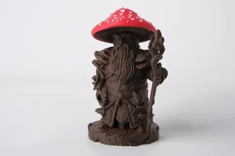 Mushroom Shaman Figurine — 3D printed bust sculpture