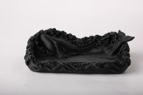Ocean Wave Jewelry Tray with Whale — 3D printed animal tray