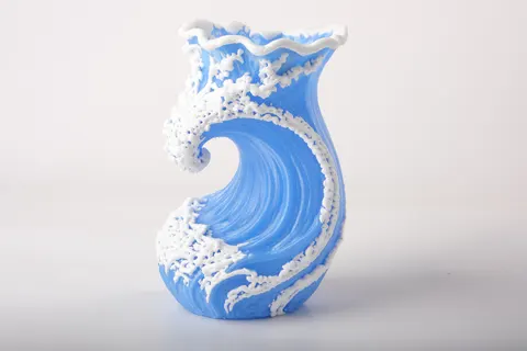 Ocean Wave Vase — 3D printed geometric vase