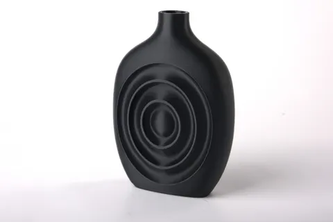 Orbit Echo Vase with a Target Pattern — 3D printed geometric vase