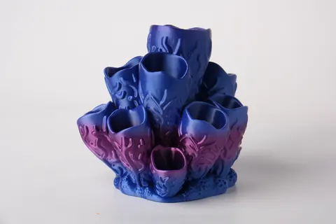 Organic Coral Desk Stand and Organizer — 3D printed botanical tray