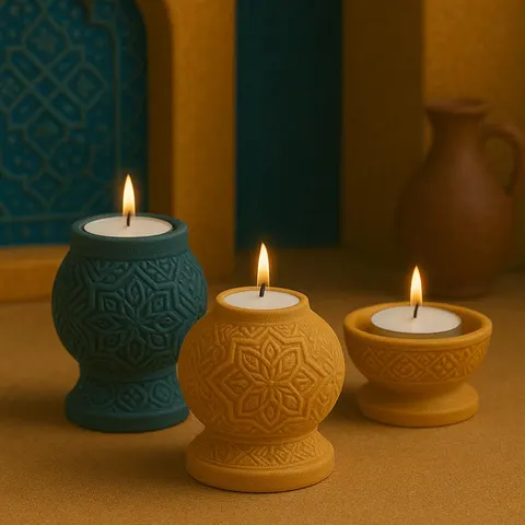 Oriental Candle Holder 2 — 3D printed desk organizer