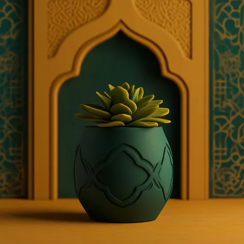 Oriental Vase 3 — 3D printed botanical vase