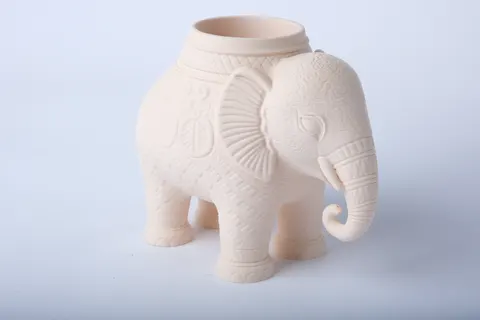 Ornate Elephant Desk Organizer — 3D printed animal tray