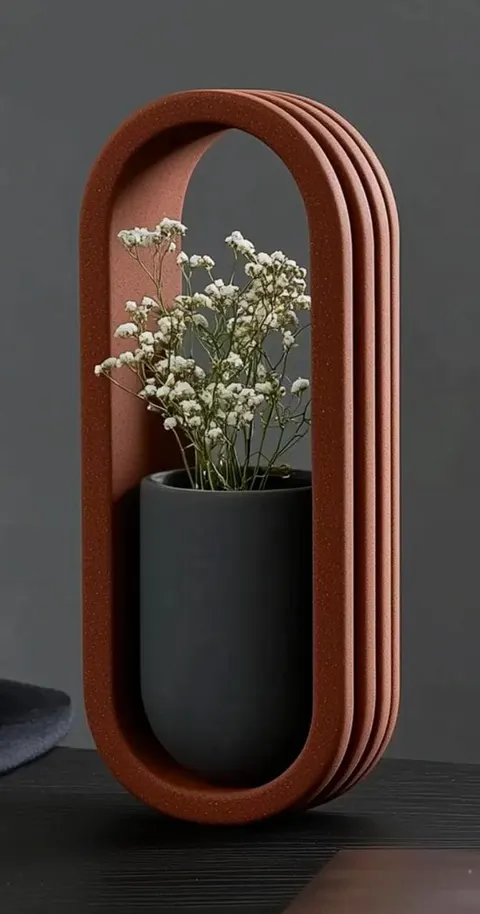 Oval Vase — 3D printed geometric vase