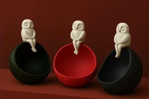 Owl On Chair — 3D printed animal tray