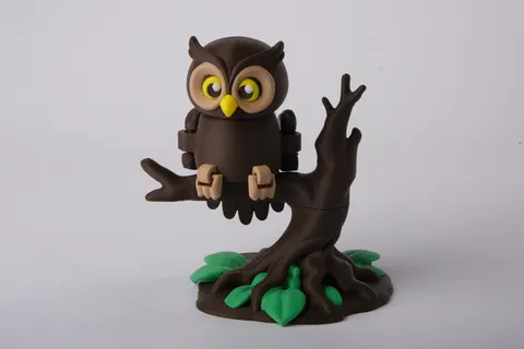 Owl Tree Flexi Toy — 3D printed flexi animal