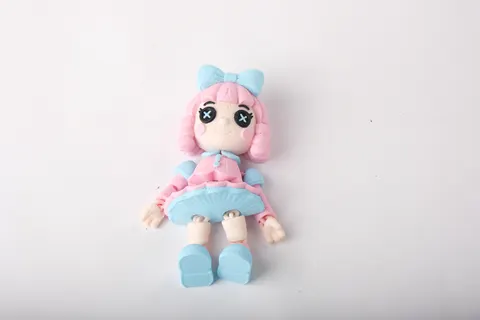 Pastel Doll Flexi Toy Articulated Kawaii Figure — 3D printed flexi animal