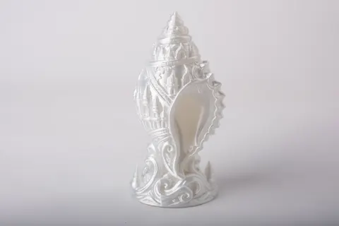 Pearl Conch Shell Sculpture — 3D printed animal figurine