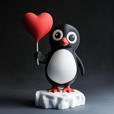 Penguin Heart — 3D printed animal figurine