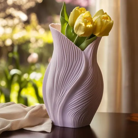 Pink Leaf — 3D printed botanical sculpture