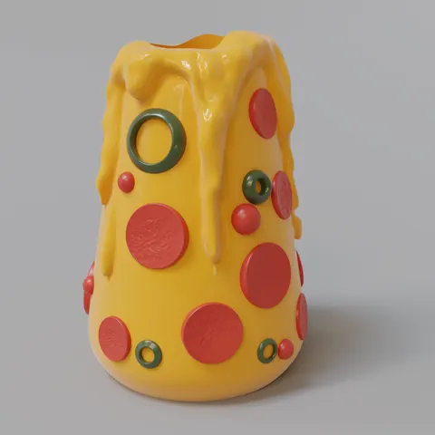 Pizza Vase — 3D printed figural vase