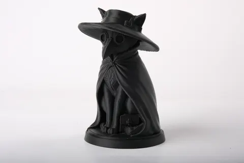 Plague Cat Alchemist — 3D printed cat figurine