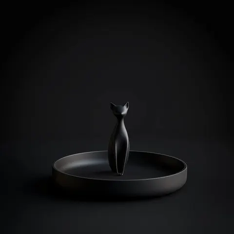 Plate Cat — 3D printed cat figurine
