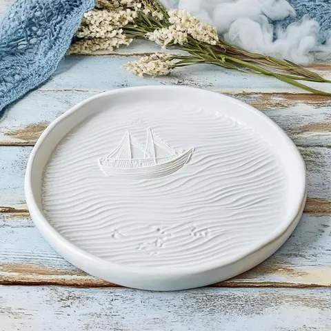 Plate Sea And Ship — 3D printed kitchen accessory