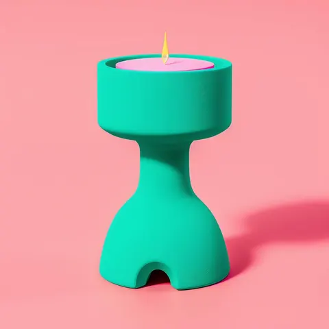 Plunger Candle Holder — 3D printed desk organizer