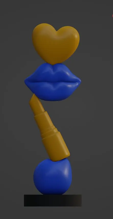 Pop Lips — 3D printed animal figurine