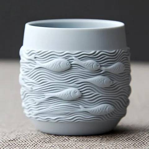 Pot With Fry — 3D printed kitchen accessory