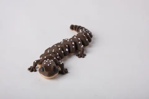 Pretzel Gecko Flexi Toy — 3D printed fidget toy