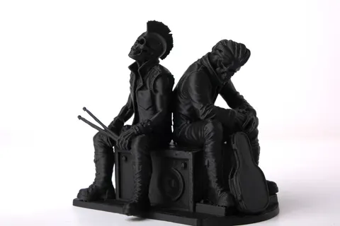 Punk Requiem Sculpture — 3D printed gothic figurine