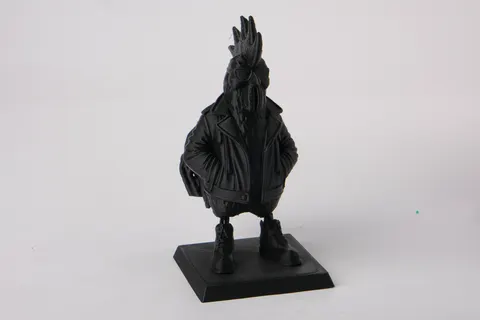 Punk Rooster Figurine — 3D printed animal figurine