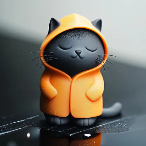 Rain Cat — 3D printed cat figurine
