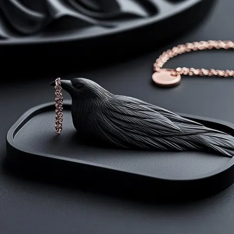 Raven Stand1 — 3D printed animal figurine