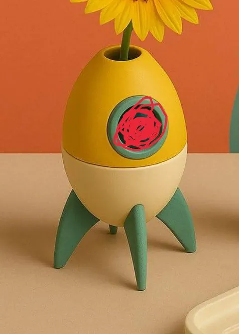 Rocket Candle Holder — 3D printed desk organizer