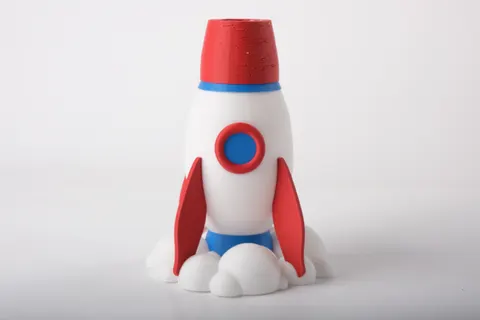 Rocket Vase — 3D printed figural vase