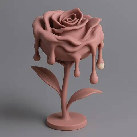 Rose Melted — 3D printed decor piece