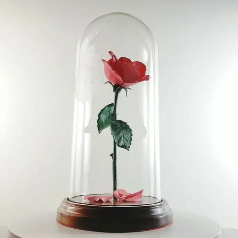 Rose Under Dome — 3D printed botanical sculpture
