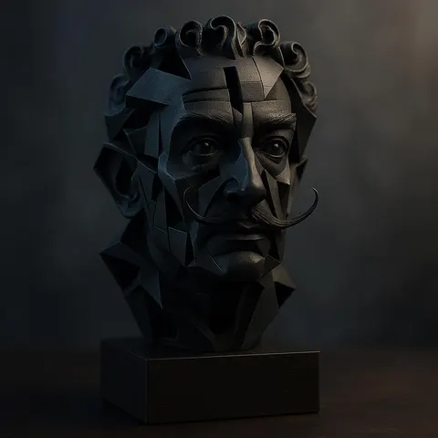 Salvador Dali Bust — 3D printed bust sculpture