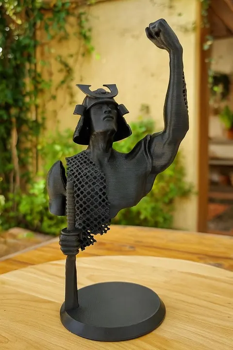 Samurai After Battle — 3D printed bust sculpture