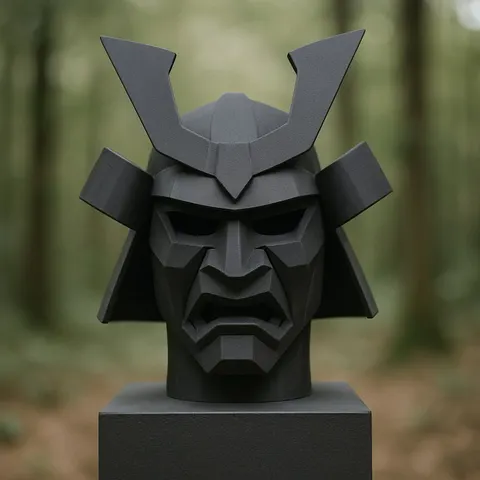 Samurai Mask — 3D printed wall decor piece