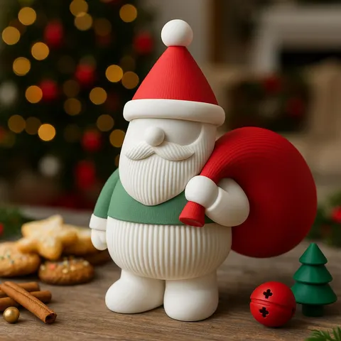 Santa With Sack — 3D printed bust sculpture
