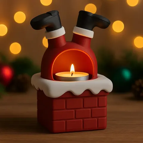 Santas Candle Holder — 3D printed desk organizer