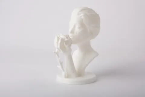 Serene Rose Girl Bust — 3D printed bust sculpture