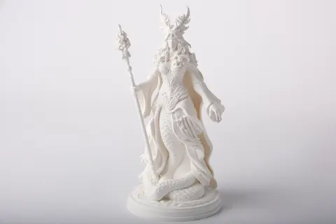 Serpent Queen Figurine — 3D printed bust sculpture