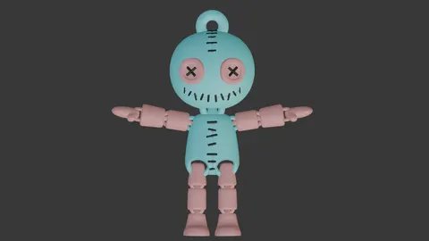 Sewn Up Little Man — 3D printed bust sculpture