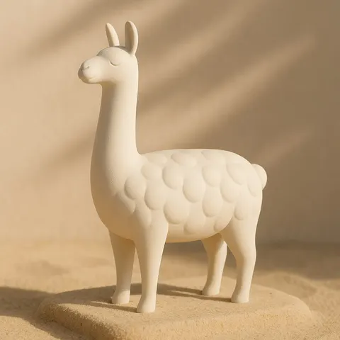 Simple Alpaca — 3D printed animal figurine
