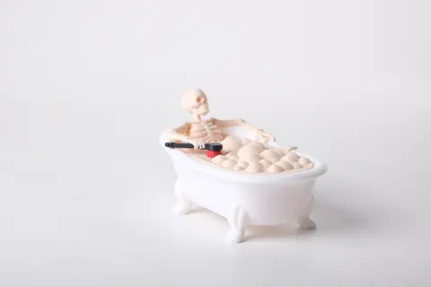 Skeleton Bubble Bath — 3D printed gothic figurine