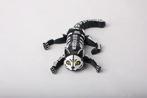 Skeleton Cat Flexi Toy — 3D printed flexi animal