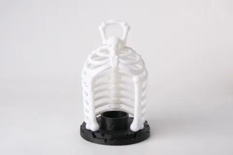 Skeleton Rib Cage Candle Holder — 3D printed lamp