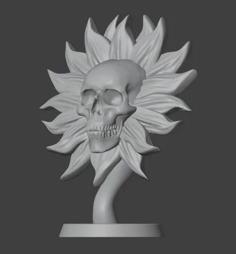 Skull Flover — 3D printed gothic figurine