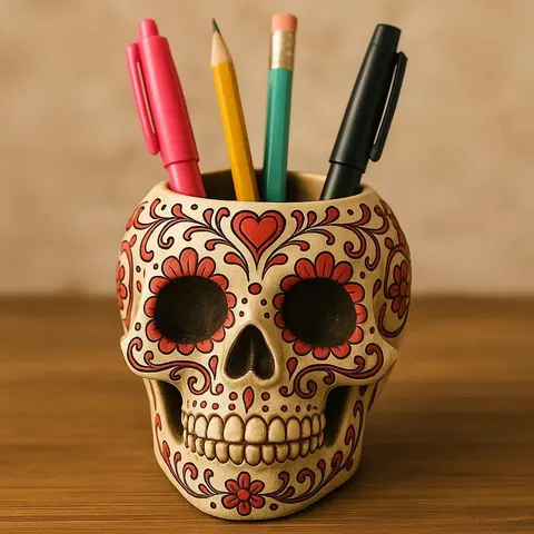 Skull Goth For Pencils — 3D printed gothic figurine