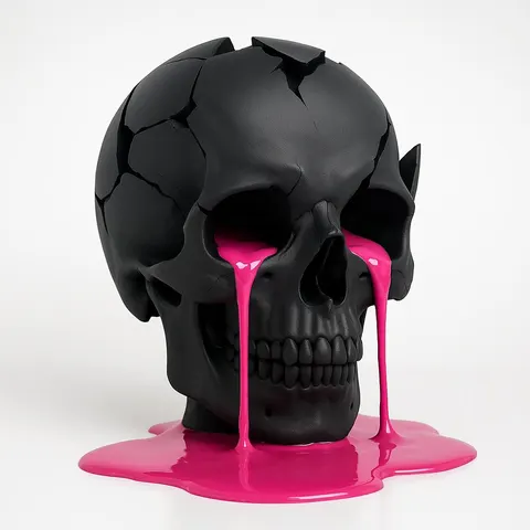 Skull With Tears — 3D printed gothic figurine