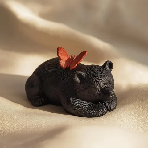 Sleeper Teddy Bear — 3D printed animal figurine